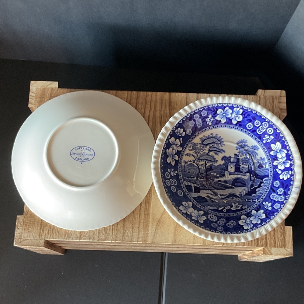 Spode England Blue Tower saucer plates